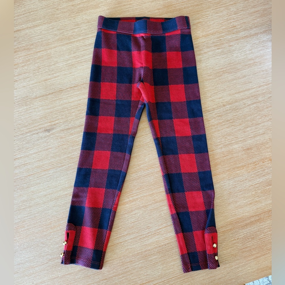 Janie and Jack Plaid Leggings Size 6 Years